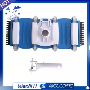 Bộ phụ kiện làm sạch bể bơi- Đầu chân không có bàn chải bên, bánh xe, tay cầm xoay và kết nối ống