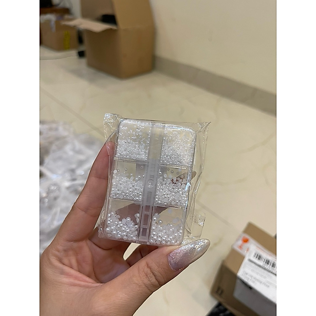 ngọc trai chân bằng mini nhiều kích cỡ phụ kiện trang trí nail -Linh Bùi