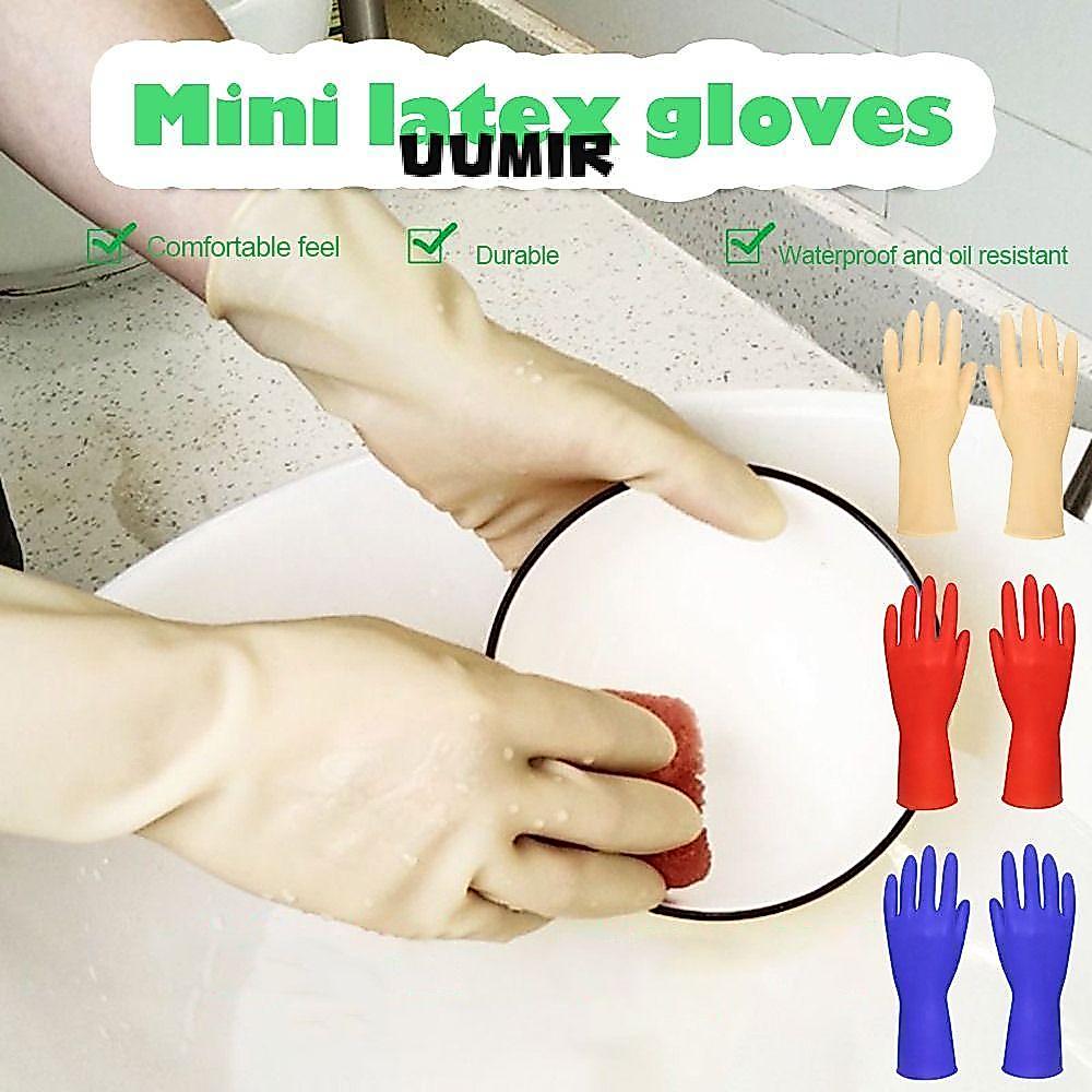 Găng tay làm việc trẻ em UUMIR, Găng tay giữ nhà trẻ em chống thấm nước bằng cao su, Dụng cụ làm dày không tay màu đỏ vàng xanh Găng bảo vệ làm vườn