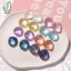 Hình học hiệu ứng sóng lấp lánh Hình dạng tròn Flatba Cabochon Hạt 10 chiếc để làm đồ trang sức DIY Đồ trang trí Thiết kế độc đáo
