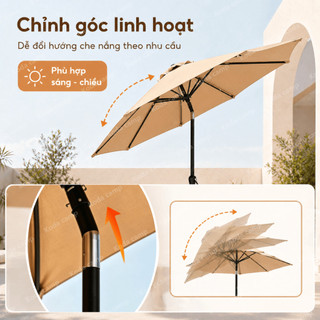 Ô dù sân vườn 3M ô dù che nắng lớn cho sân vườn Ô dù cho nhà cung cấp/sân rộng/quán cà phê có thể nghiêng