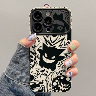 Vỏ bảo vệ ống kính Chống rách Thích hợp cho iPhone 16 ProMax 11 Pro Max 15 Pro XS 12 17 Pro Max 14 Pro 7 Plus 13 Vỏ mềm Little Monster Gengar