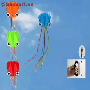 Diều Bạch Tuộc ZK 3D - Bộ 2, Diều Cá Nylon Cho Trẻ Em, Diều Mềm Ngoài Trời VN