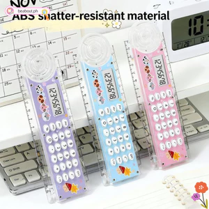 Máy đo di động 2 trong 1 BEABOUT, Thước đo đa chức năng Máy tính khoa học đo 30 cm, Máy đo hoạt hình tính toán 8 chữ số bền bỉ