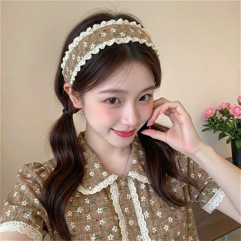 Băng Đô Miếng Dán Tóc Velcro Magic Dán Hoa Dễ Thương Thời Trang Hàn Quốc - Phụ Kiện Tóc