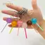 PNPIA- 1 Chiếc Mô Phỏng Lollipop Móc Khóa Trong Suốt Dạ Quang Nhựa Phụ Kiện Túi Kẹo Đồ Trang Trí Quà Tặng Sáng Tạo Điểm