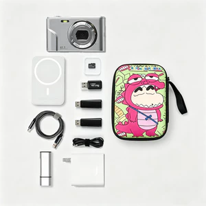Dễ Thương Crayon Shin-Chan Đầu Sạc Cáp Dữ Liệu Túi Bảo Quản Đơn Giản Túi Bảo Quản Móc Chìa Khóa Túi Bảo Quản