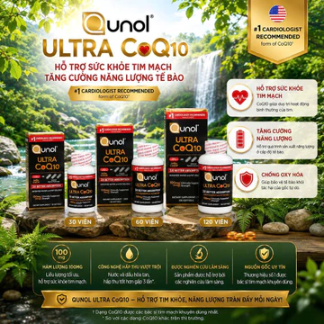CHÍNH HÃNG MỸ/ VIÊN UỐNG BỔ TIM QUNOL ULTRA CoQ10 100mg (30 VIÊN / 60 VIÊN / 120 VIÊN)