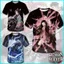 SY3 Anime Áo Thun Demon Slayer Top Tay Ngắn Unisex Graphic Kimetsu No Yaiba Hoạt Hình Thời Trang Áo Thun YS3