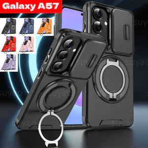 Dành Cho Samsung Galaxy A57 A37 5G 2026 Ốp lưng Giáp Nhẫn Giá Đỡ Vỏ SamsungA57 SamsungA37 A17 A07 A56 A36 A26 A16 A06 A55 A35 A25 Vỏ Bảo Vệ Ống Kính Từ Tính Ốp Lưng Chống Sốc