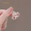 PNPIA- Thời Trang Mini Cua Kim Loại Kẹp Tóc Nhỏ Phụ Kiện Tóc Cho Nữ Cô Gái Hồng Kim Cương Giả Nơ Hoa Tóc Pin Bên Nổ Kẹp