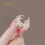 PNPIA- Thời Trang Mini Cua Kim Loại Kẹp Tóc Nhỏ Phụ Kiện Tóc Cho Nữ Cô Gái Hồng Kim Cương Giả Nơ Hoa Tóc Pin Bên Nổ Kẹp