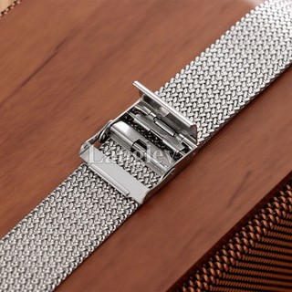 Dây đeo đồng hồ bằng thép không gỉ Milanese 16mm 18mm 20mm Tai lúa mì Lưới kim loại Dây đeo đồng hồ thanh lịch Vòng tay sang trọng dành cho nam nữ