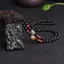 Đen Thần Tài Quan Vũ Quan Quan Quan Ân Vòng Cổ Hai Mặt Khắc Giả Sâu Quan Công Mặt Dây Chuyền Áo Len Nam Vòng Cổ