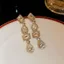 Siêu Nhấp Nháy Hình Học Tinh Tế Giọt Nước Bông Tai Zircon Tua Rua Tính Khí Bông Tai Cao Cấp 6.8