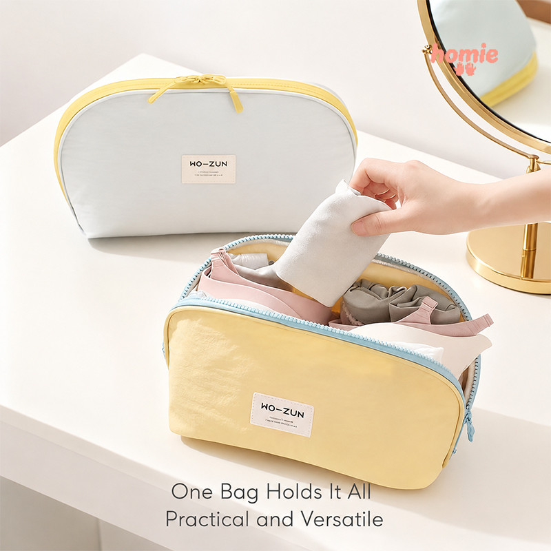 ✨Homie✨Túi Đựng Đồ Lót Du Lịch 3in1 Gọn Nhẹ Chống Thấm Vải Cao Cấp Đựng Nội Y, Tất, Đồ Cá Nhân