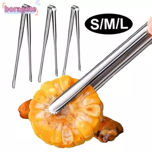 BORAGETE 1 Cái Kẹp Nướng, Kẹp Thực Phẩm Kéo Dài Bằng Thép Không Gỉ 410, Bền Chống Trơn Trượt S / M / L / XL Đa Năng BBQ Bít Tết Kẹp Phụ Kiện Tiện Ích Nhà Bếp