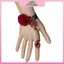 MYPANDA Thời Trang Gothic Gothic Gothic Gothic Retro Vintage Hoa Ma Cà Rồng Dép Hoa Hồng Vòng Tay Ren.