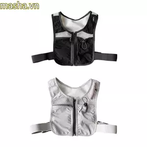 Gói áo vest chạy bộ, Ba lô chai nước nhẹ bằng Nylon, thể thao chống thấm nước với dải phản quang Áo chạy bộ đường mòn thoáng khí ngoài trời