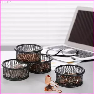 VIC Kim Loại Kẹp Giấy Hộp Đựng Để Bàn Kẹp Giấy Hộp Đựng Pin Đẩy Hộp Bảo Quản