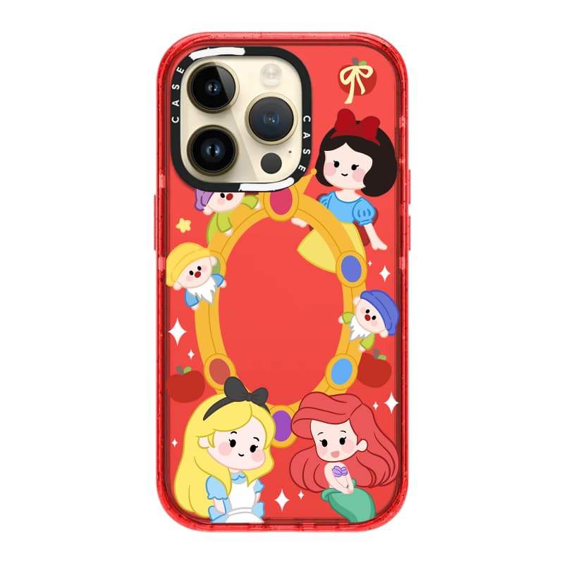 CASECASE X Hoạt Hình Công Chúa Cam / Đỏ / Perri Tím Kẹo Bộ Sưu Tập Màu Sắc Trong Suốt Cứng Từ Tính Hút Tác Động Dành Cho Apple IPhone 13 14 15 16 17Pro Max Plus Có Hộp