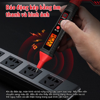 D (Bảo hàng 1 năm) HABOTEST HT92 12~300V Bút kiểm tra điện áp Đa Năng Tiện Dụng Chất Lượng Cao LCD