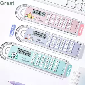 Thước TUYỆT VỜI, 15cm Với Thước Máy Tính Thước, Thước Đa Năng 3 Trong 1 Hoạt Hình Sinh Viên Văn Phòng Phẩm