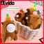 Móc khóa OLVIDO Capybara, Móc khóa sang trọng màu nâu Polyester, Đồ chơi mặt dây chuyền PP bông ép để tạo bong bóng Capybara hình Capybara bong bóng móc khóa cho bé gái