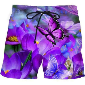 Quần short đi biển thông thường in hoa 3D Unisex mùa hè khô nhanh thoáng khí