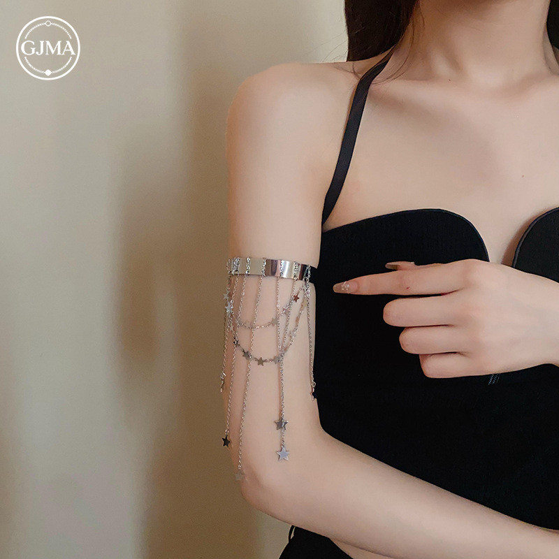 Vòng Đeo Bắp Tay Tua Rua Kim Loại Mùa Hè Boho Thiết Kế Sáng Tạo Phụ Kiện Nữ