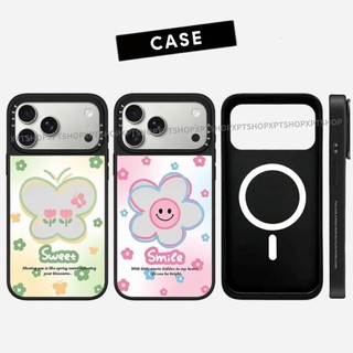 Ốp Điện Thoại Cứng Gương Hoa Bướm Từ Tính Cho iPhone 17 Pro Max 17 Air 16 Plus 15 14 13 12 11 Vỏ Chống Sốc