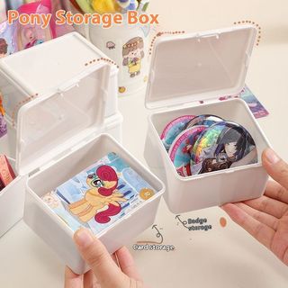 Loom Lure Hộp đựng đồ lật màu trắng nguyên chất, hộp sắp xếp lưu trữ xe tải mini