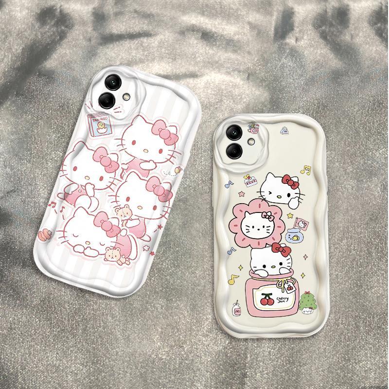Thích hợp cho Samsung A04 A05 A06 4G 5G A07 3D Thẩm Mỹ Mềm TPU Kitty Cat Vỏ Điện Thoại Chống Sốc