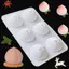 {AKIN} Khuôn nướng bánh silicon đào 6 khoang không gỉ BPA có thể tái sử dụng để làm sô cô la DIY Mousse Kem Jelly Party Làm món tráng miệng {a}