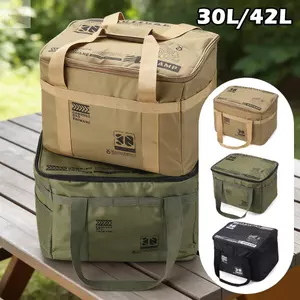 Túi đựng đồ dã ngoại AWNGD, Túi đựng đồ cắm trại 30 / 42L có thể gập lại, Hộp đựng đồ chắc chắn dung tích lớn chống thấm nước dày ngoài trời