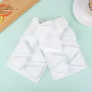 TRTR 8 Khoang Khuôn Silicon Hình Phô Mai DIY Dụng Cụ Làm Bánh Ngọt Khuôn Làm Bánh Nướng Nonsti Nhà Bếp Máy Nướng Món Tráng Miệng Mousse Khuôn VN