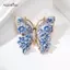 AqToCna Vintage Hoa Lớn Bướm Thổ Cẩm 5 Màu Côn Trùng Đẹp Trâm Cài Cho Nữ Thời Trang Nhiều Màu Sắc Động Vật Chân Trang Sức Quà Tặng AqToCna