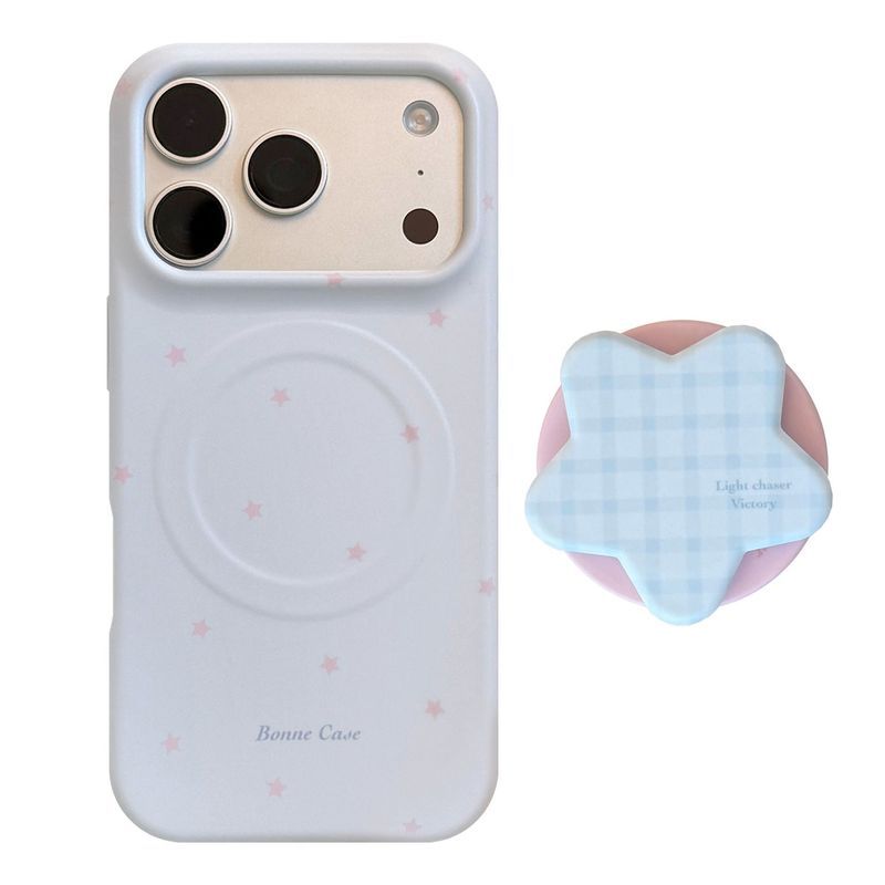 Giá Đỡ Ngôi Sao Thích Hợp Cho 17 Apple 17promax Phim Mềm iPhone16 Vỏ Điện Thoại 15 Tươi Xanh 13 Từ Tính
