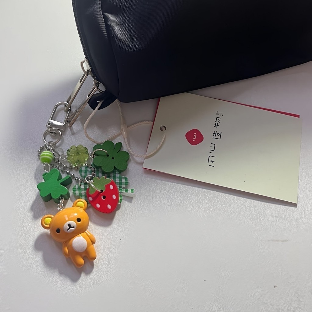 Cỏ Bốn Lá Rilakkuma Nhật Bản Cổ đại Dễ Thương Thiên Niên Kỷ Mặt Dây Chuyền Mặt Dây Chuyền Ccd Móc Khóa Quà Tặng