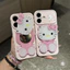 Phim Hoạt Hình Dễ Thương Kt Cat + Gương Đứng Ốp Lưng Điện Thoại iPhone 17 16 15 14 13 12 11 Pro Max 16 15 14 plus