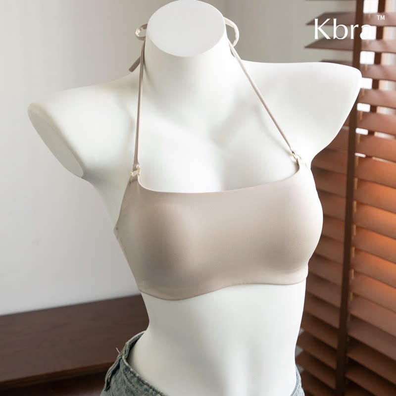 Dây Cổ Đẹp Lưng Không Dây Quần Lót Nữ Ống Top Tập Hợp Áo Ngực Nhận Ngực Ôm Hơn Nhìn Gợi Cảm Mỏng Chất Lỏng Nền Khỏa Thân Phong Cách Hàn Quốc Cô Gái Nóng Sạch Sẽ Mùa Hè Chống Trơn Mặc