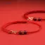 AqToCna Thời Trang Đơn Giản Luy Vòng Tay Dành Cho Nữ Handmade Bện Vô Cực Biểu Tượng Cặp Đôi Vòng Tay Cinnabar Hạt Vòng Tay Quà Tặng AqToCna
