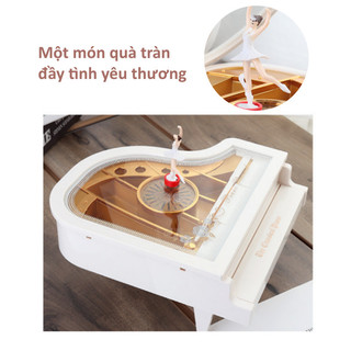 【BabyJoy】Mô hình đàn piano retro kèm vũ công,trang trí bàn làm việc và phòng khách,quà tặng ý nghĩa