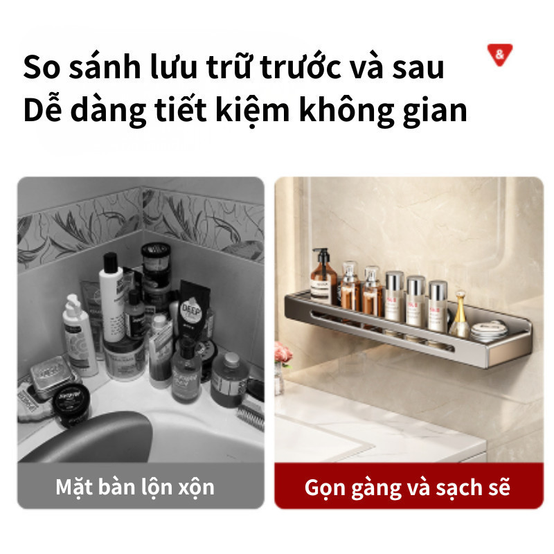Kệ phòng tắm,thiết kế sức chứa cực lớn,Thép cacbon,kệ đựng đồ đa năng,giá treo tường,chắc chắn, chống gỉ