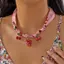 AqToCna Phong Cách Bohemian Satin Khăn Nelace Vintage Hoa Trái Tim Nơ Anh Đào Quyến Rũ Khăn Mặt Dây Chuyền Thời Trang Nữ Trang Sức Phụ Kiện AqToCna