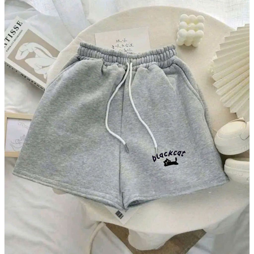 Quần short 2 da ép Hàn L1 chất dày, đứng dáng trẻ trung, họa tiết gấu xanh- quanaounisex94