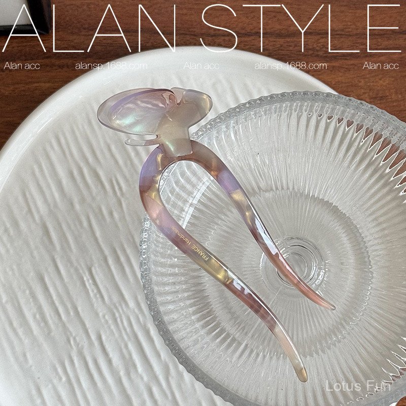 Alan Retro Thời Trang Nhiều Màu Nơ Acetate Kẹp Tóc Cổ Tích Tính Khí Niche Phụ Kiện Tóc Cao Cấp