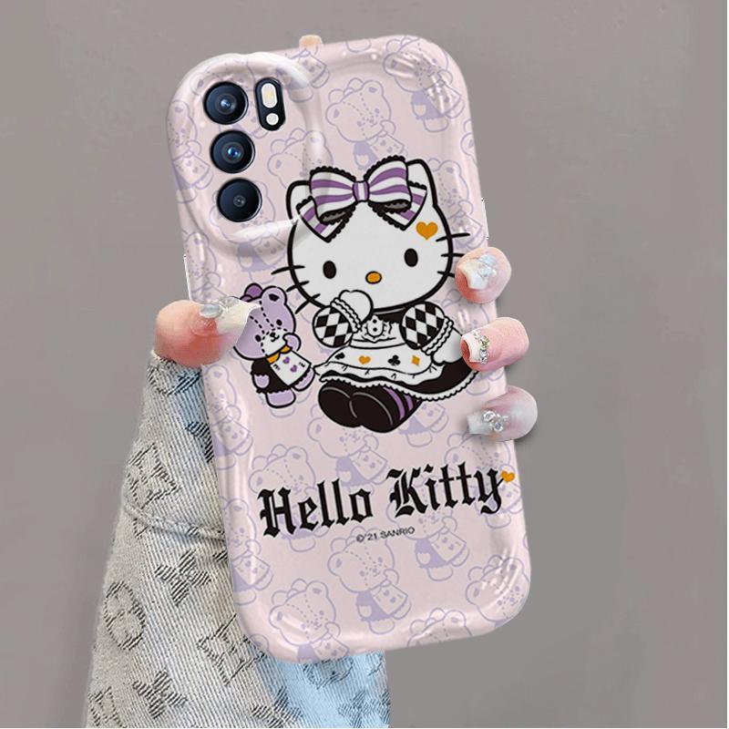 Ốp Silicon Hoạt Hình Cho OPPO A16 A16S A16K 3D Bé Gái Vỏ Điện Thoại Mềm TPU Kitty Sinh Viên Chống Sốc Ốp Lưng