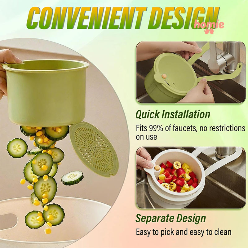 Rổ lọc rác treo bồn rửa chén, lọc cặn thức ăn, bộ lọc nhà bếp sáng tạo.