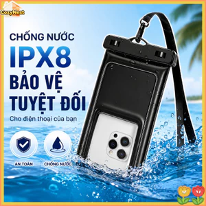 Túi chống nước IPX8 30m - mút nổi, chụp ảnh dưới nước, đi biển du lịch, dây đeo, cho điện thoại